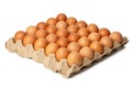 The Photograph of fresh eggs packed in a tray made from cardboard boxes high resolution 45MP and focus stacking technique Royalty Free Stock Photo