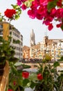 Gerona city during the flower festival