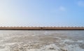 Gomti River at Ghat and row of Benches on Shore - Devbhumi Dwarka, Gujarat, India - Water and Environment