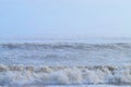 High Wind Surface Waves on Ocean with Clear Blue Sky - Natural Seascape Background