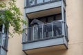 Horse statue on the balcony in Cologne residential area Royalty Free Stock Photo