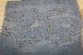 A Japenese Symbol Carved into a Stone at Robert D. Ray Asian Gardens in Des Moines, Iowa