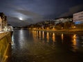 Full moon night in Zurich Royalty Free Stock Photo