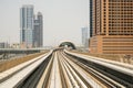 Arriving to Dubai metro station Royalty Free Stock Photo