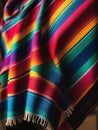 Photograph Of Mexican Serape Poncho Background. Generative AI Royalty Free Stock Photo