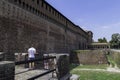 Moat of the Sforzesco Castle, Milan, Italy Royalty Free Stock Photo