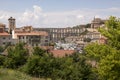 Photograph of monumental Segovia. Cathedral, aqueduct and historical center.