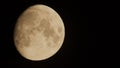 Photograph of Moon in the first quarter lunar phase Royalty Free Stock Photo