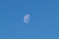 A photograph of the moon incomplete form Royalty Free Stock Photo