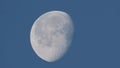 Photograph of Moon in the last quarter lunar phase Royalty Free Stock Photo