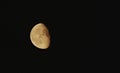 Photograph of Moon in the last quarter lunar phase Royalty Free Stock Photo