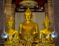 Multiple statues of Buddha in a Temple