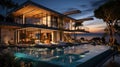 Photograph an opulent villa escape: infinity pool vistas, panoramic landscapes, lavish interiors, elite amenities, secluded