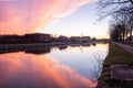 Serene Canal at Sunset