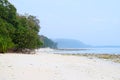 Pristine and Tranquil White Sandy Beach with Mangrove Trees with Azure Sea Water and Clear Sky - Kalapathar, Havelock, Andaman Royalty Free Stock Photo