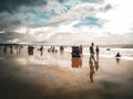 photograph reflection sea morning sunlight water ocean wave painting art beach coast shore cloud evening sky person horizon 2