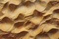 Photograph of sand texture background, top view of beach sand with small waves Royalty Free Stock Photo
