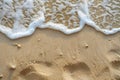 Photograph of sand texture background, top view of beach sand with small waves Royalty Free Stock Photo