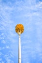 Multi directional yellow round amplified emergency siren Royalty Free Stock Photo