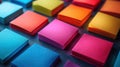 Vibrant Sticky Note Set for Efficient Work Planning and Memo Reminders