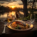 photograph showcases a signature fish dish