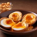 Peanut Butter Covered Egg Yolks And Nuts Bowl