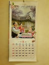 North Korean calendar in Yanggakgo Hotel of Pyongyang city