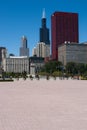 Chicago cityscape on a bright sunny day