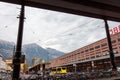 Photograph of the square near Innsbruck Hbf train station, Innsbruck, Austria