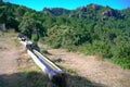 Aqueduct in the country of spain Royalty Free Stock Photo