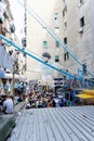Photograph taken in the city of Naples, Italy, showcasing a view of the mural dedicated to Maradona