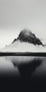 Stunning Black And White Snowy Mountain Landscape In Shwedoff Style