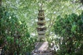 A Japanese tall sculpture in a garden
