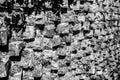 View of texture of stone walls