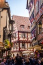 Christmas market visitors in Colmar