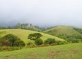 Vagamon Hills and Meadows - Misty Hills and Cloudy Sky, Idukki, Kerala, India