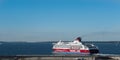 Viking xprs cruiseship ferry leaving Tallinn port in Estonia
