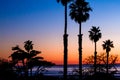 Sunset at Encinitas Beach California Royalty Free Stock Photo