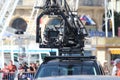 a crane camera during a film shoot for the French cinema