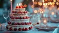 Wedding Cake on Table