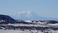 Snowy mountain peak near Trinidad Colorado.