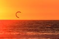 Windsurfer at Sunset in Oceanside CA Royalty Free Stock Photo
