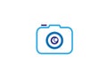 Photographe an old style camera logo design illustration Royalty Free Stock Photo