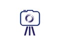 Photographe an old style camera logo design illustrator Royalty Free Stock Photo