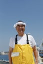 Japanese man, strong fisherman Royalty Free Stock Photo