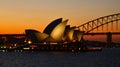 Sydney Opera House Sunset Royalty Free Stock Photo