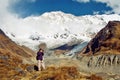 Photographer at Annapurna Base Camp, Nepal Royalty Free Stock Photo