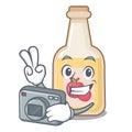 Photographer apple cider in the character shape Royalty Free Stock Photo