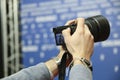 Photographer attends the award winners press conference