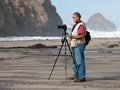 Photographer on Beach Photo Shoot